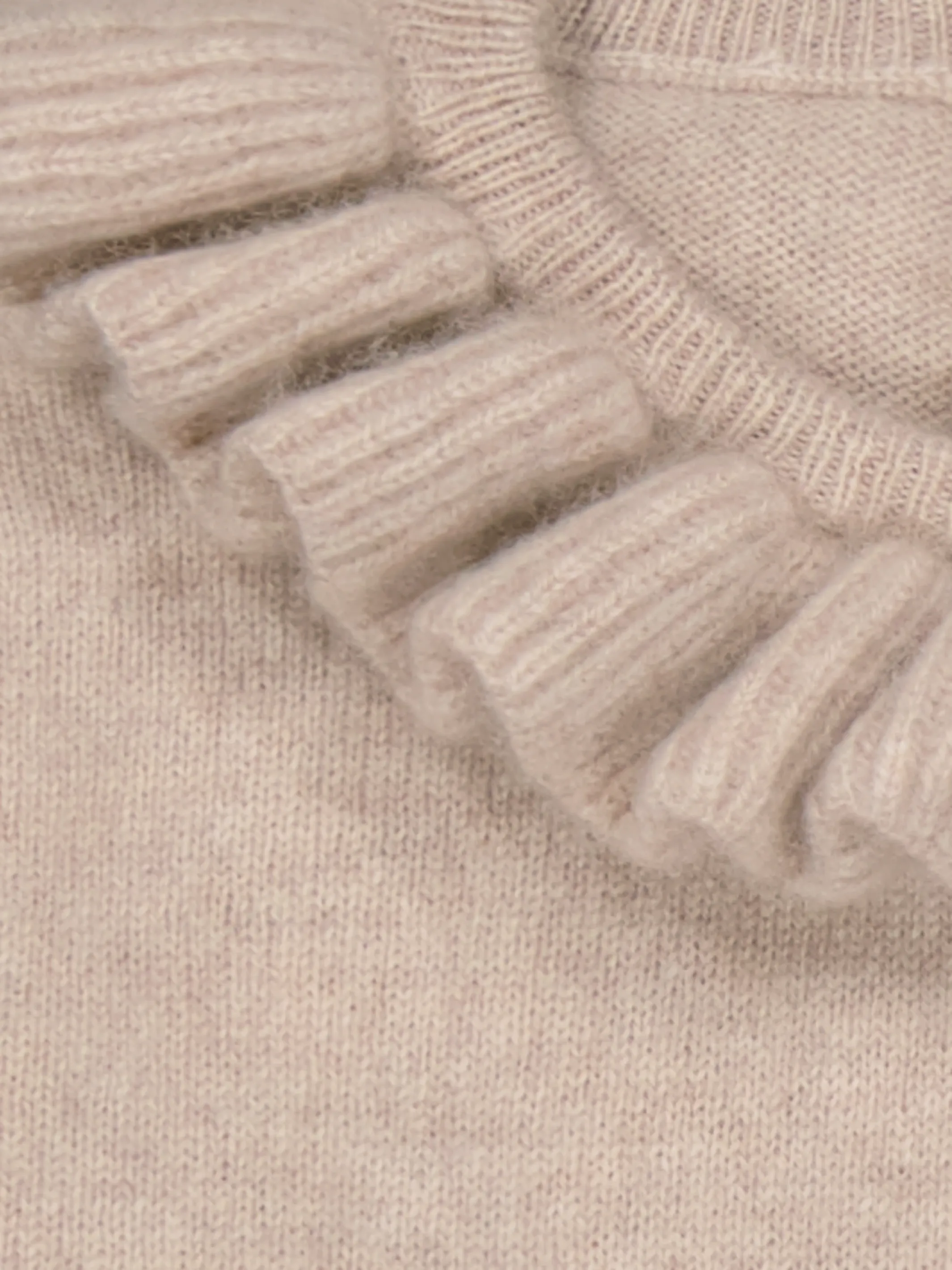 BABY RUFFLED SWEATER BEIGE <br> - TO PERSONALIZE -