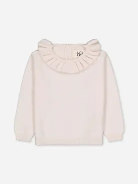 BABY RUFFLED SWEATER IVORY <br> - TO PERSONALIZE -