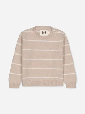BABY SWEATER STRIPES BEIGE