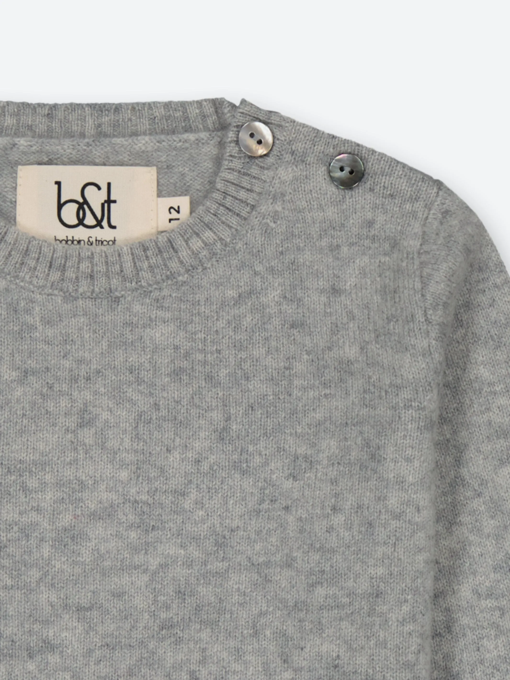Baby's Cashmere Sweater Grey