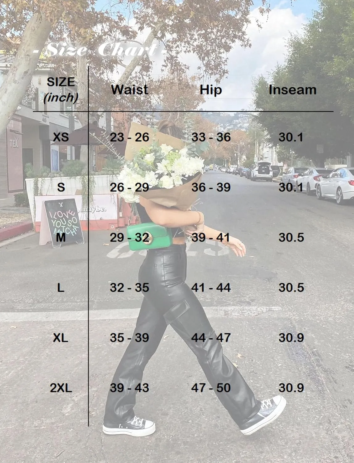 Black Faux Leather Pants for Women High Waisted Flare Cargo Pants Y2k Straight Wide Leg Pleather Pants with Pockets