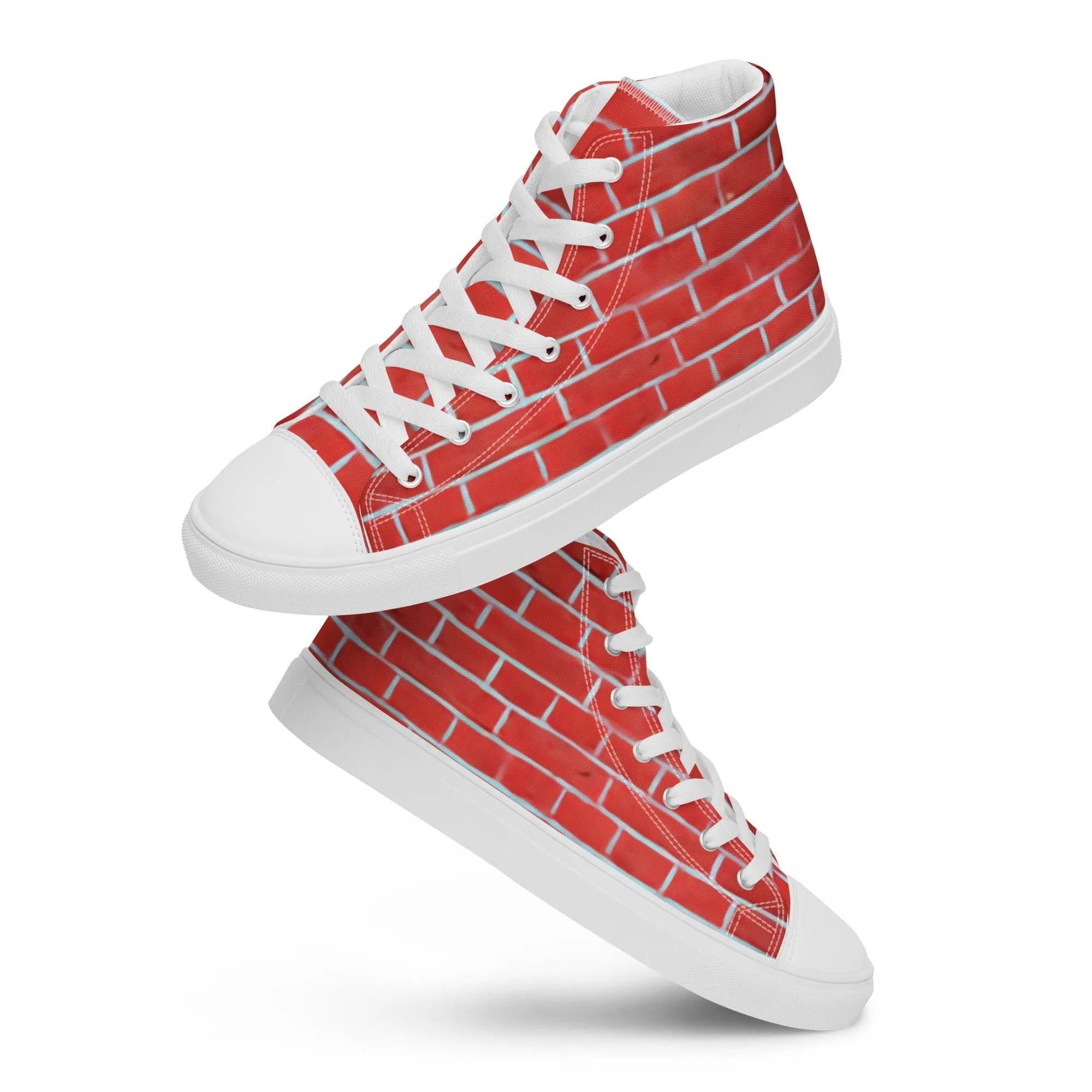 Brick Art Men’s high top canvas shoes