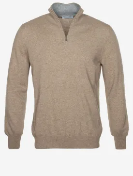 Cashmere Mock Neck Beige