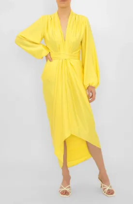 Citrus Satin Waterfall Dress by Carla Zampatti