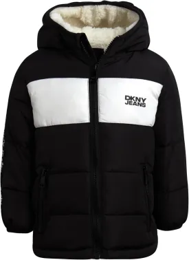DKNY Baby Boys' Winter Jacket - Quilted Fleece Lined Puffer Parka Coat - Heavyweight Winter Coat for Infants (Sizes: 12M-24M)