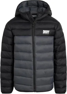 DKNY Boys Jacket  Midweight Insulated Quilted Outerwear Parka Puffer Coat  Water Resistant Boys Winter Hooded Jacket (8-20)
