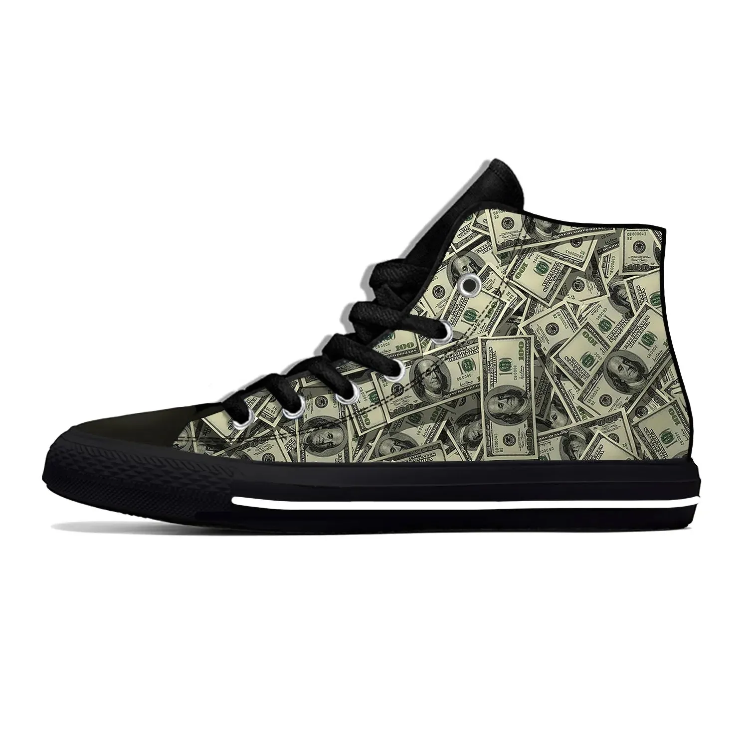 Dollar Sign High Top Sneakers For Men and Women