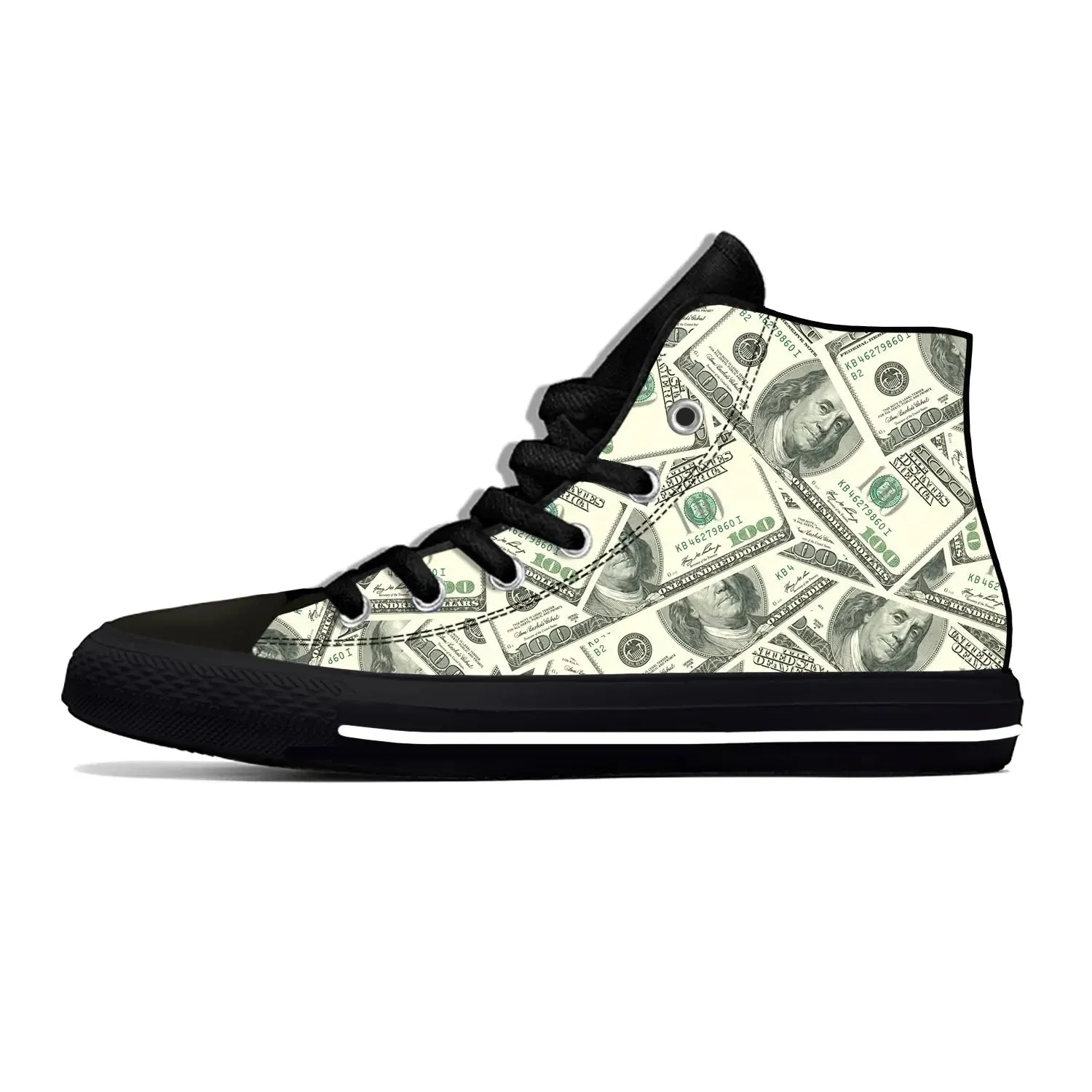 Dollar Sign High Top Sneakers For Men and Women