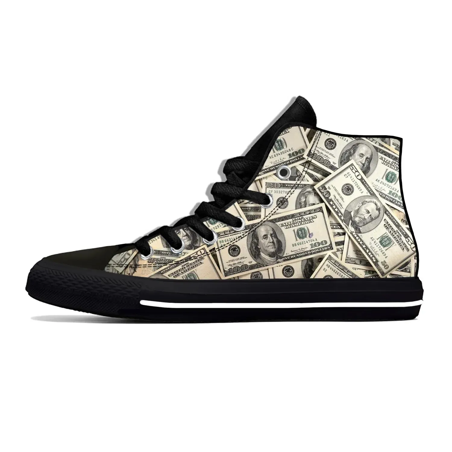 Dollar Sign High Top Sneakers For Men and Women