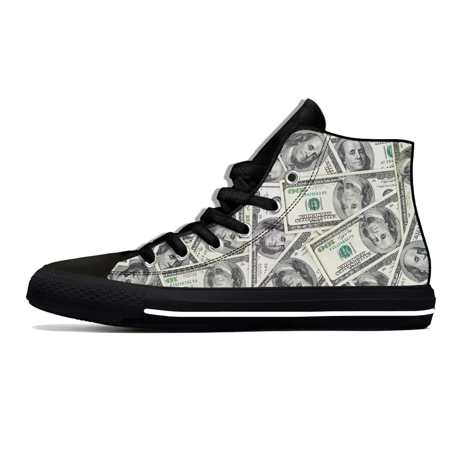 Dollar Sign High Top Sneakers For Men and Women