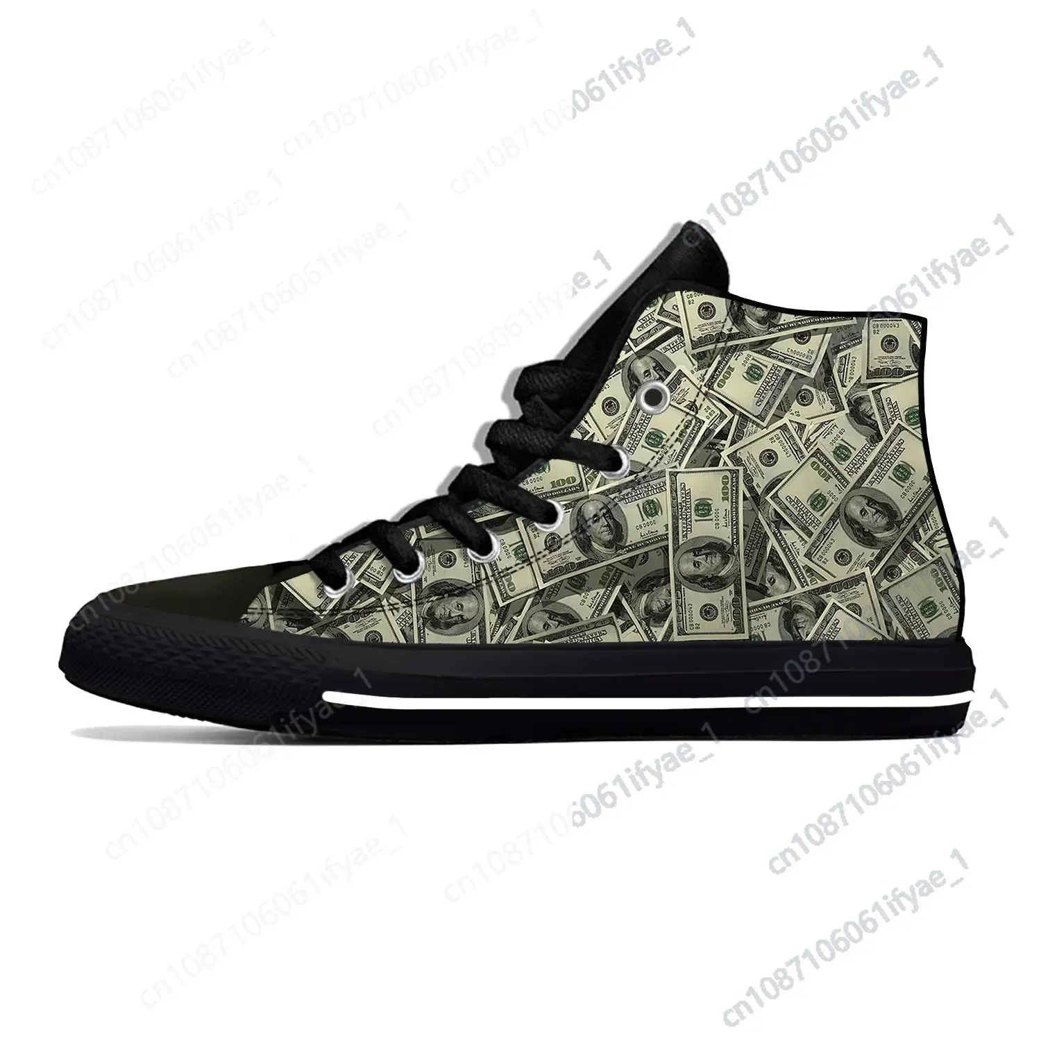 Dollar Sign High Top Sneakers For Men and Women