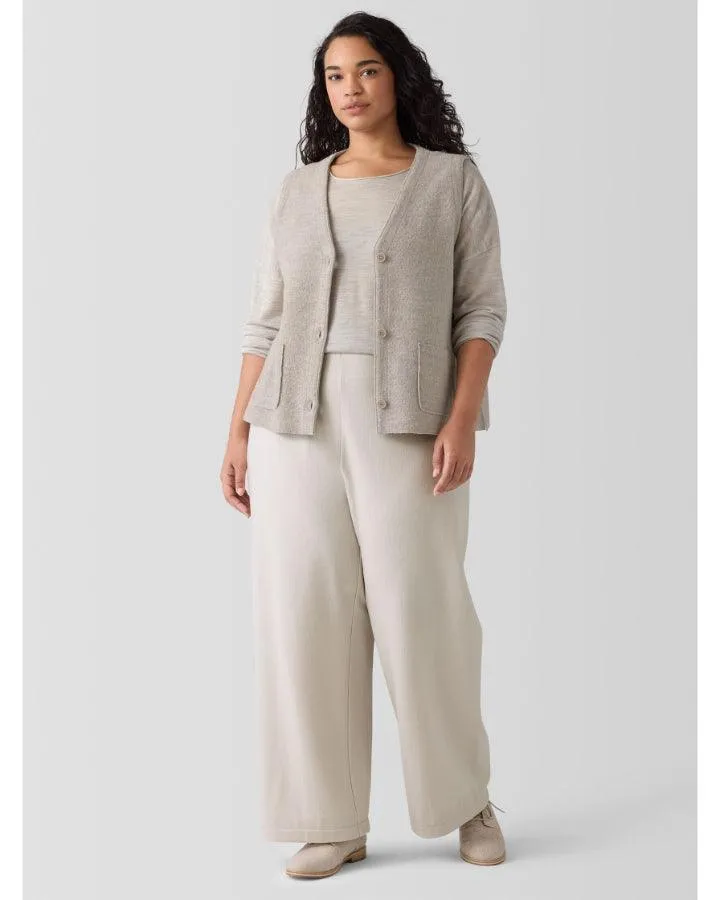 Eileen Fisher Felted Wool Jersey Wide Leg Pant