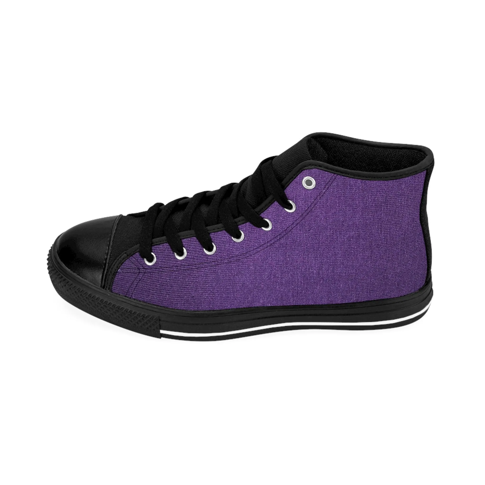 Faux Purple Silk Women's Classic Sneakers