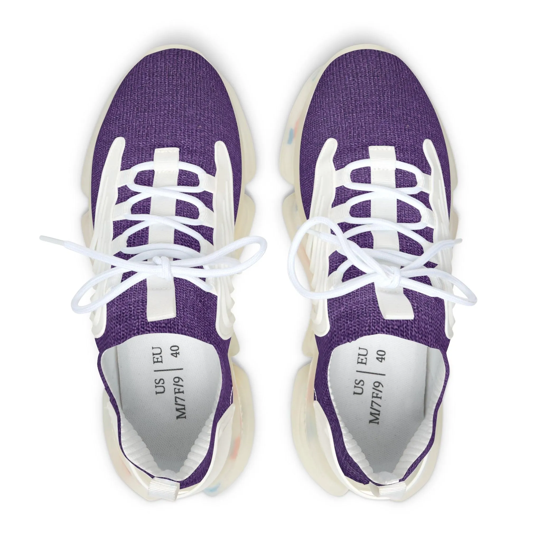 Faux Purple Silk Women's Mesh Sneakers