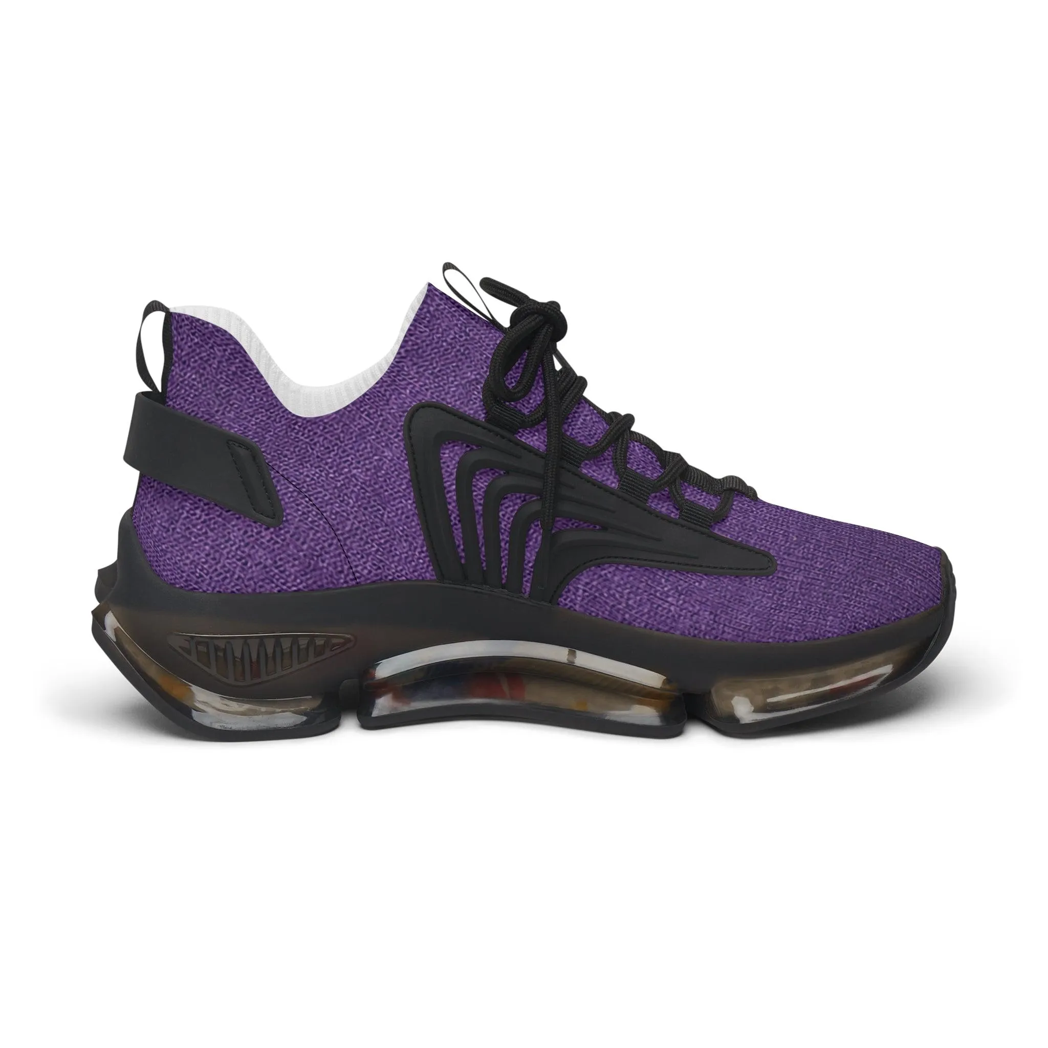 Faux Purple Silk Women's Mesh Sneakers