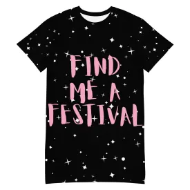 FIND ME A FESTIVAL Universe T-shirt Dress