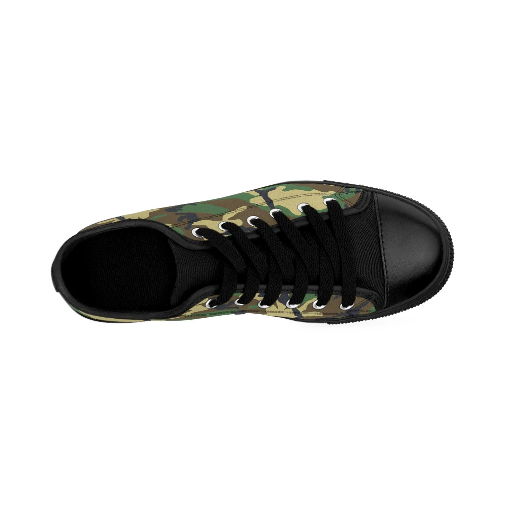 Green Black Camo Men's Sneakers