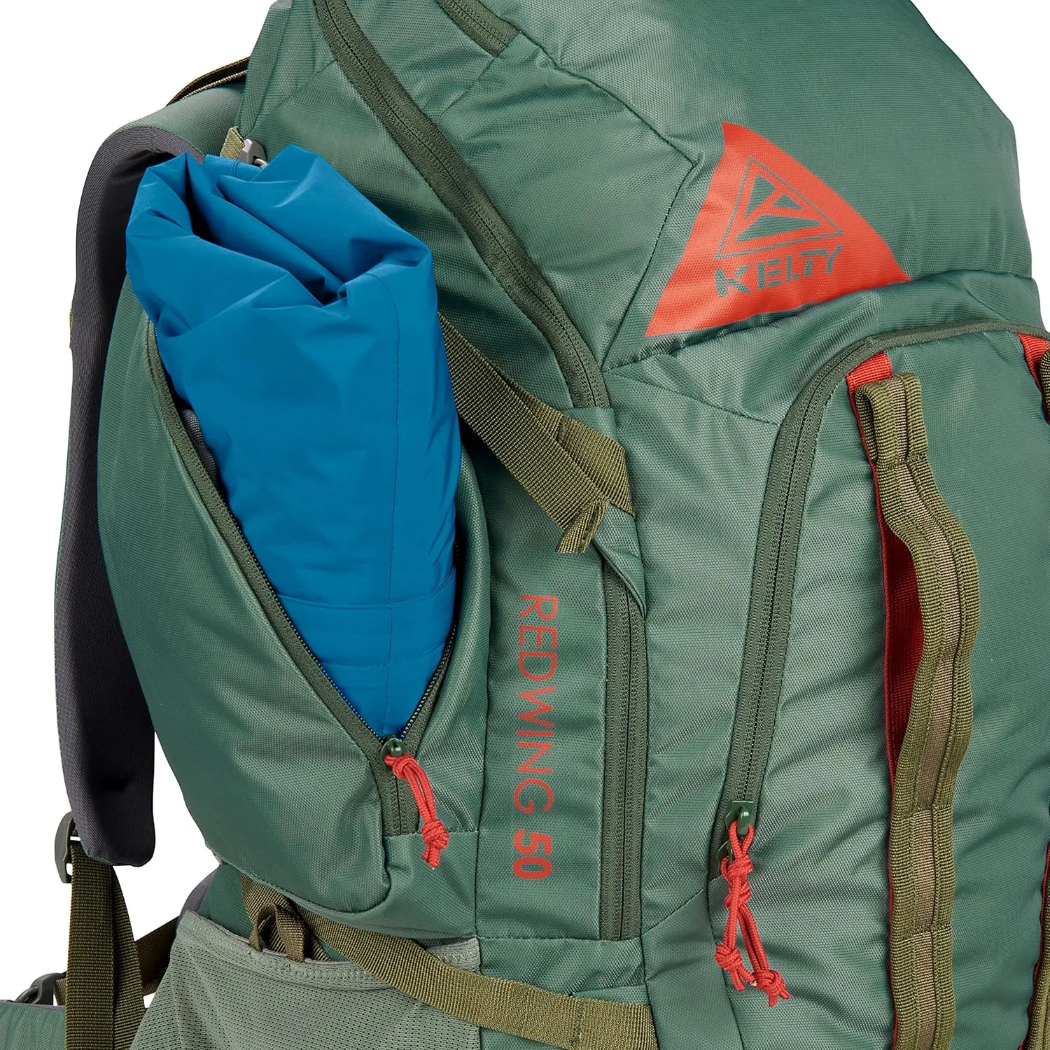 Kelty Redwing 50 – 50 Liter Internal Frame Backpack for Hiking, Backpacking, Travel, Hip Belt, Tailored Fit, 2023 (Duck Green)