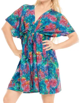 LA LEELA Women's Beach Swimming Bathing Suit Cover ups XL-XXL Multicolor-F236