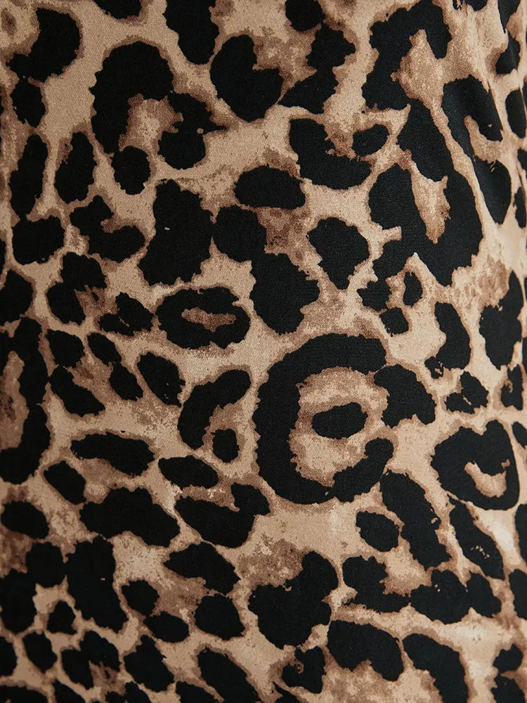 Leopard Backless Cami Night Dress