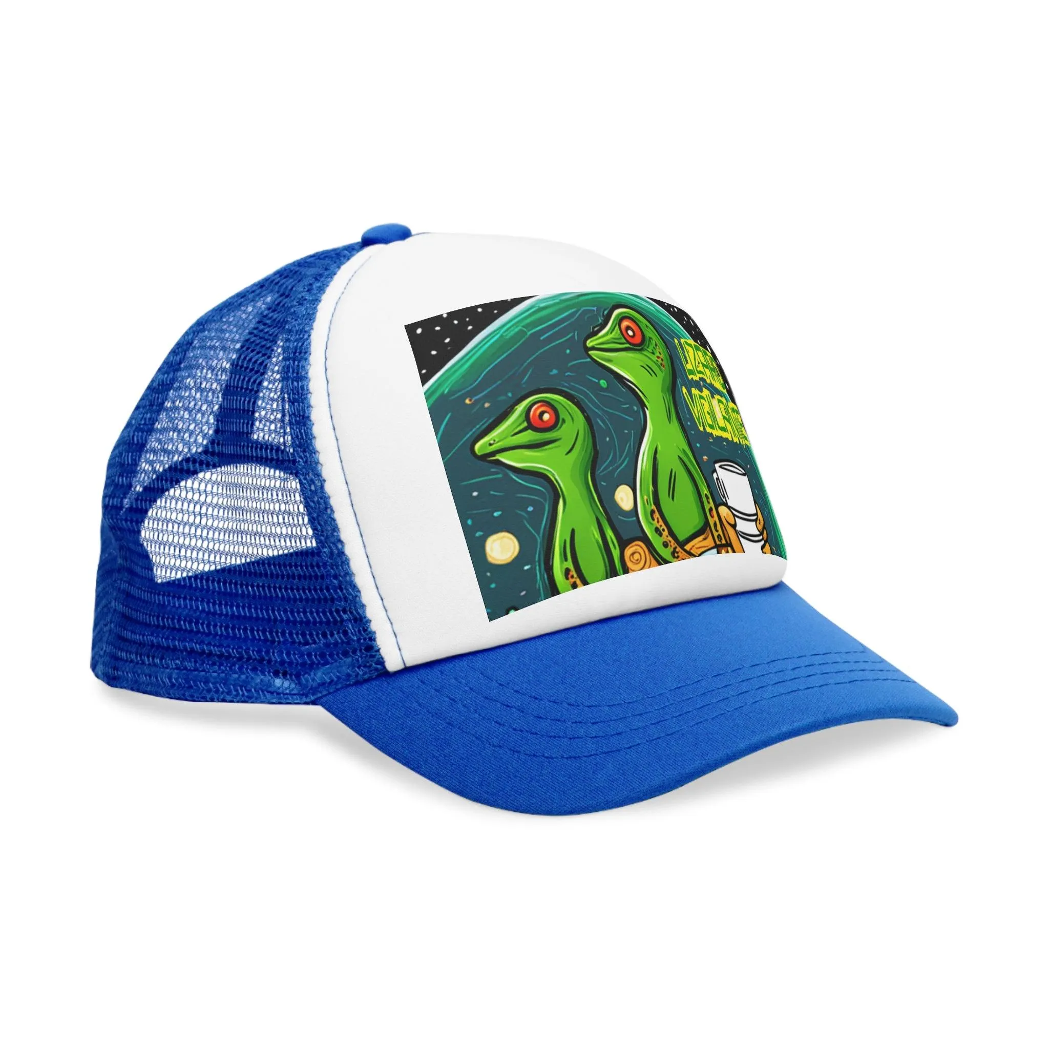 Lizard Vigilante Premium Coffee Cartoon Mesh Cap
