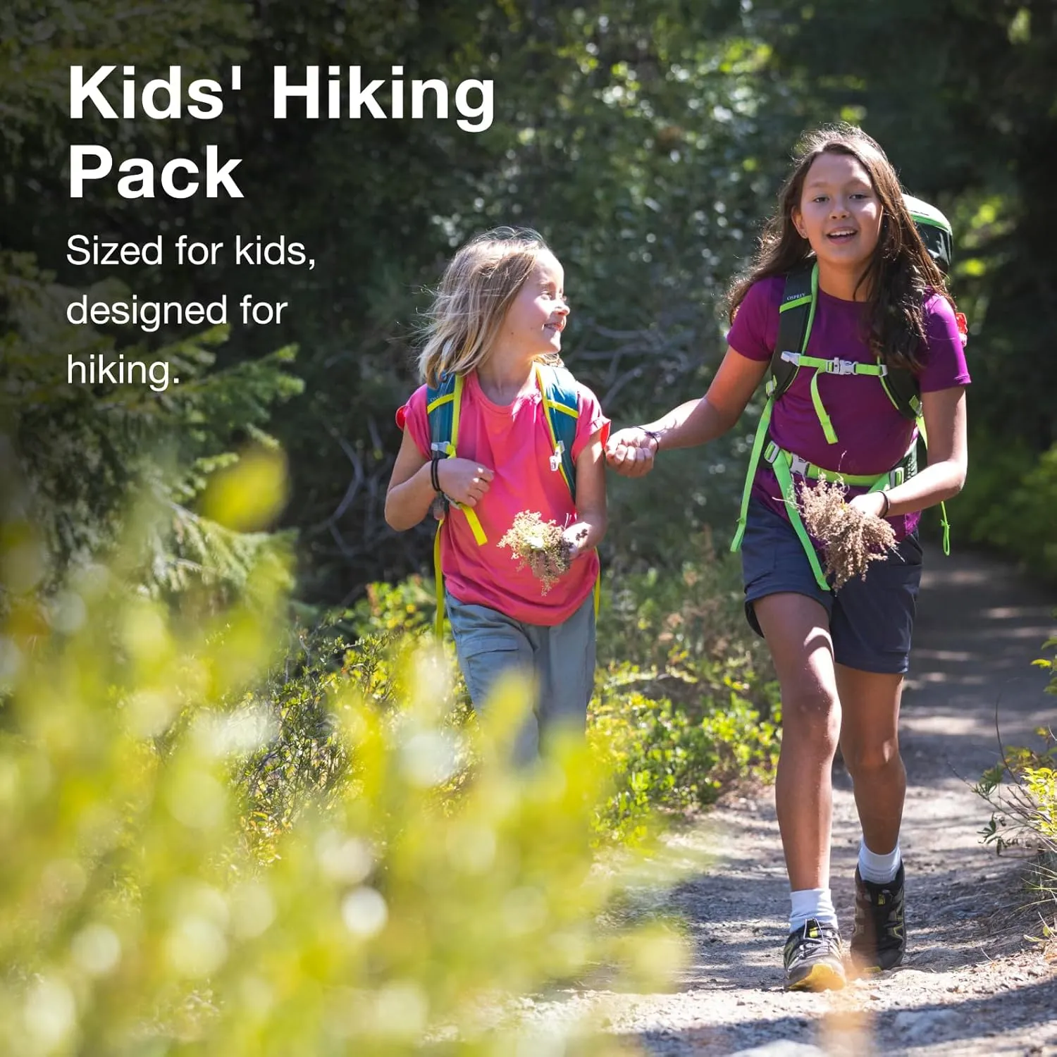 Osprey HydraJet 12L Kids' Hiking Backpack with Hydraulics Reservoir, Blue Spikemoss
