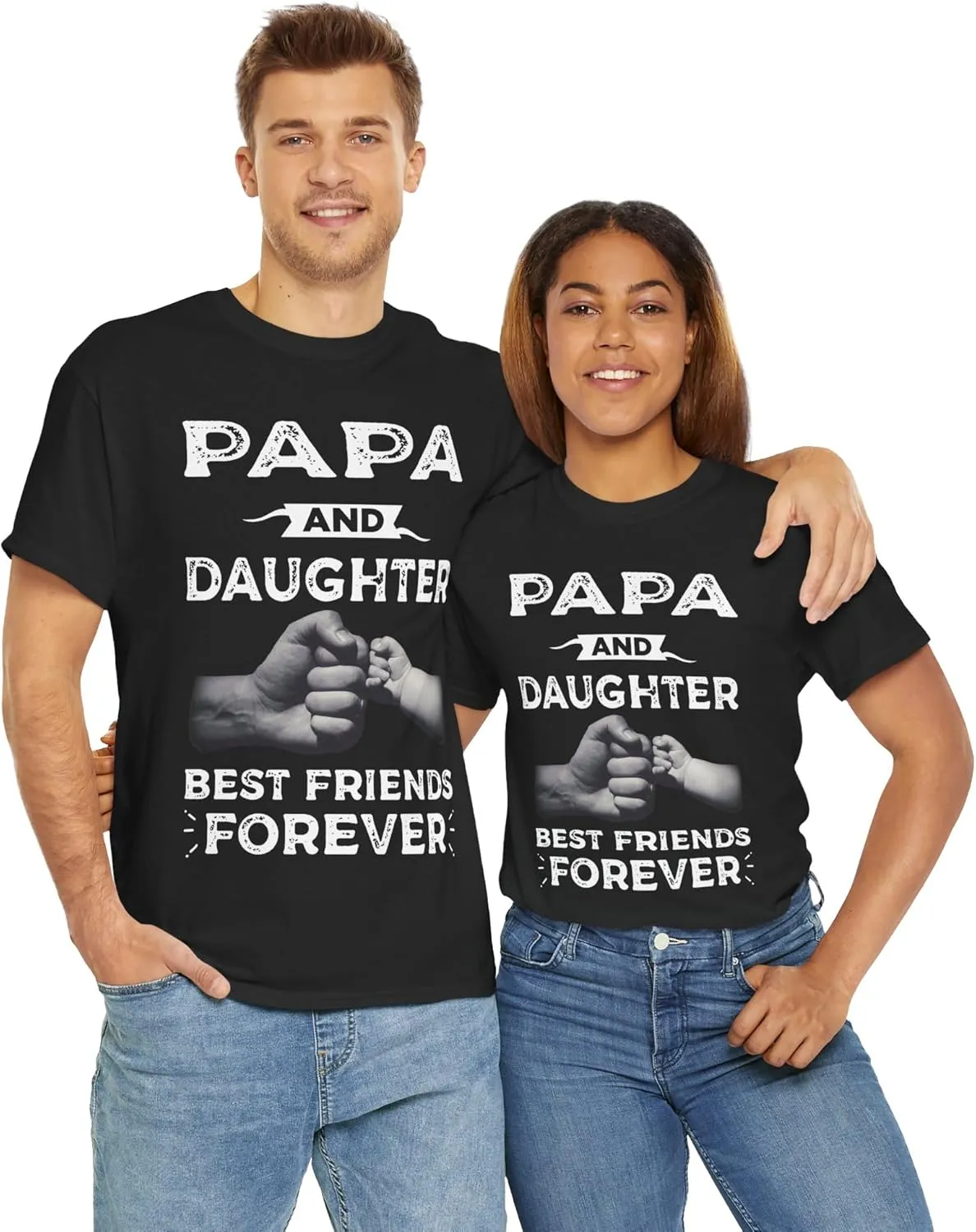 Papa & Daughter Best Friends Father's Day Unisex Tee, Dad Shirt, Gift for Him, Best Dad Ever, Daddy T-Shirt Cotton tee top