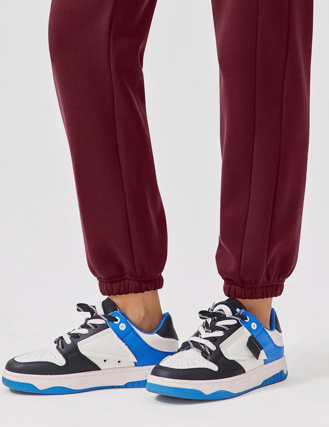 PINSPARK Womens Fleece Sweatpants Cinch Bottom Winter Sweat Pants High Waisted Joggers Pants with Pockets