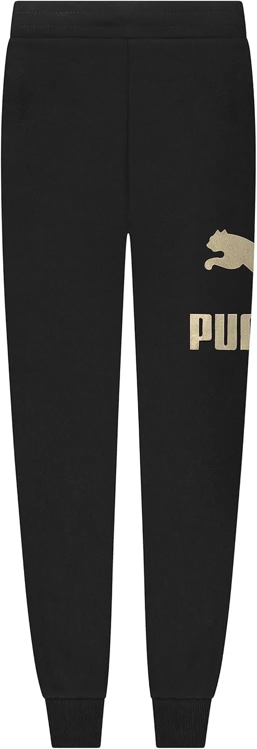 PUMA Girls' Core Logo Jogger, Fleece Lined, Elastic Waistband, Pull on Pant