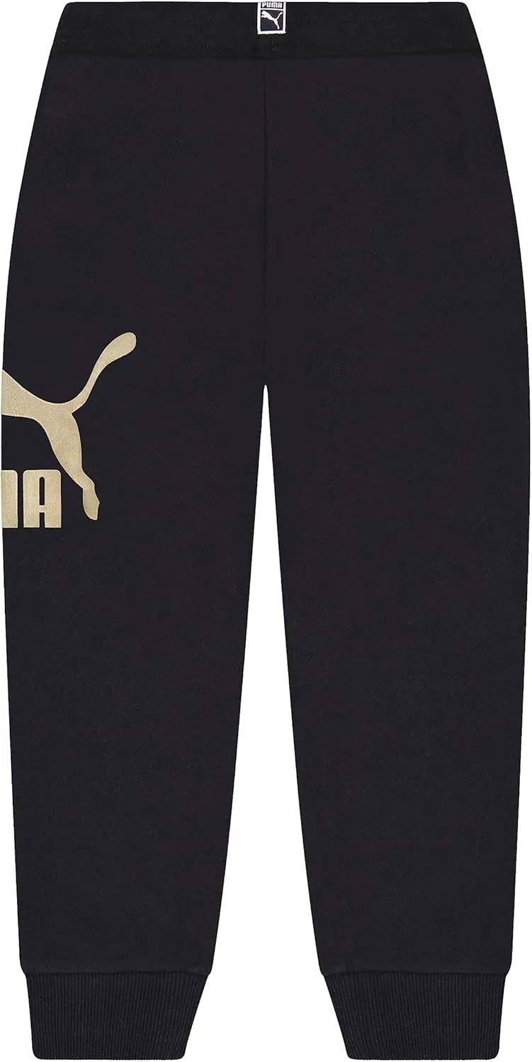 PUMA Girls' Core Logo Jogger, Fleece Lined, Elastic Waistband, Pull on Pant