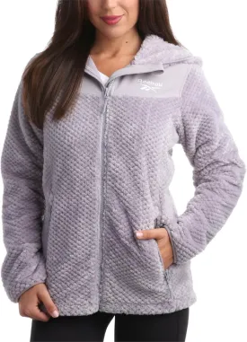 Reebok Women's Fleece Zip Up Jacket - Warm Snow Fleece Winter Jacket with Hood - Insulated Winter Jackets for Women (S-XL)
