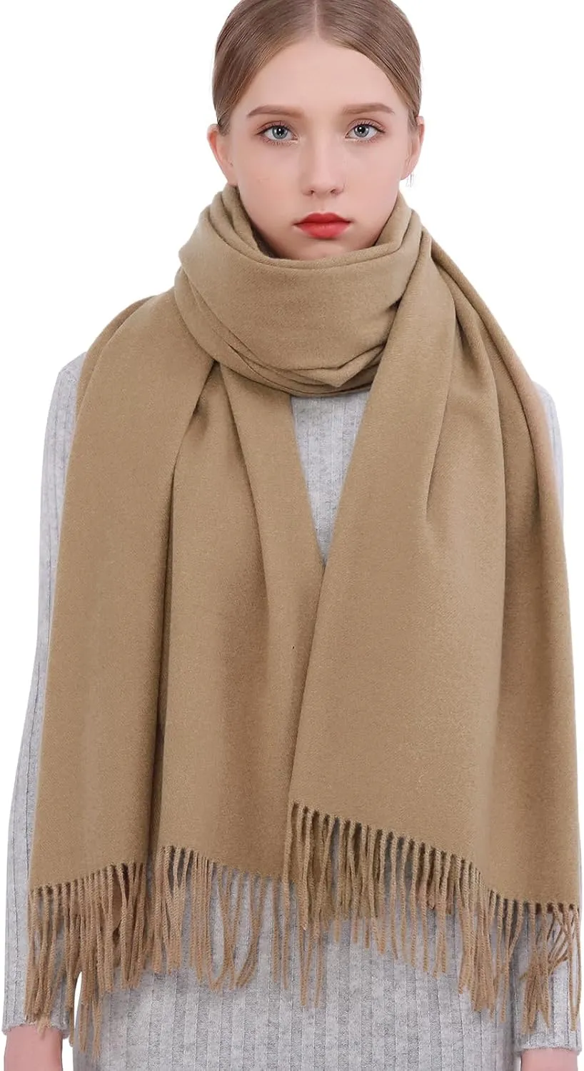 RIIQIICHY Winter Scarfs for Women Pashmina Shawls Wraps for Evening Dresses Large Warm Soft Scarves