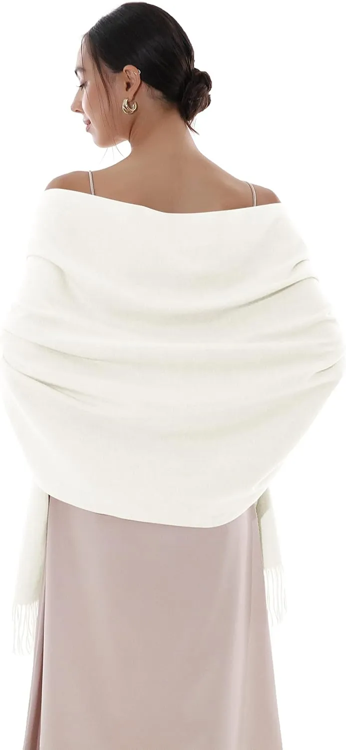 RIIQIICHY Winter Scarfs for Women Pashmina Shawls Wraps for Evening Dresses Large Warm Soft Scarves