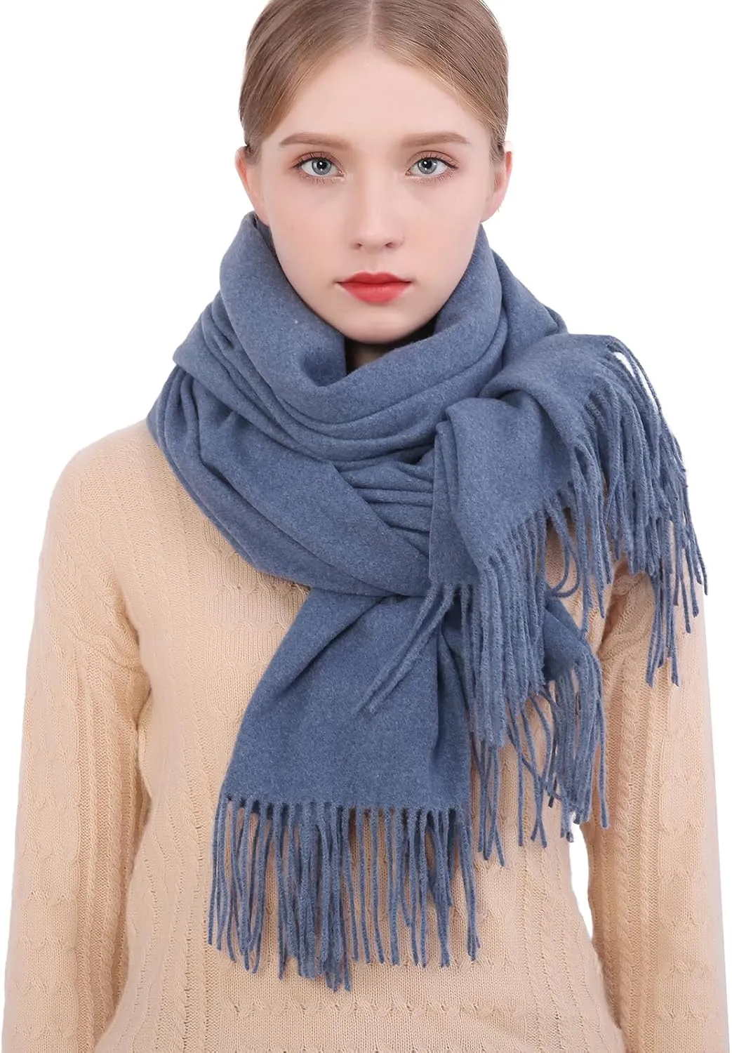 RIIQIICHY Winter Scarfs for Women Pashmina Shawls Wraps for Evening Dresses Large Warm Soft Scarves