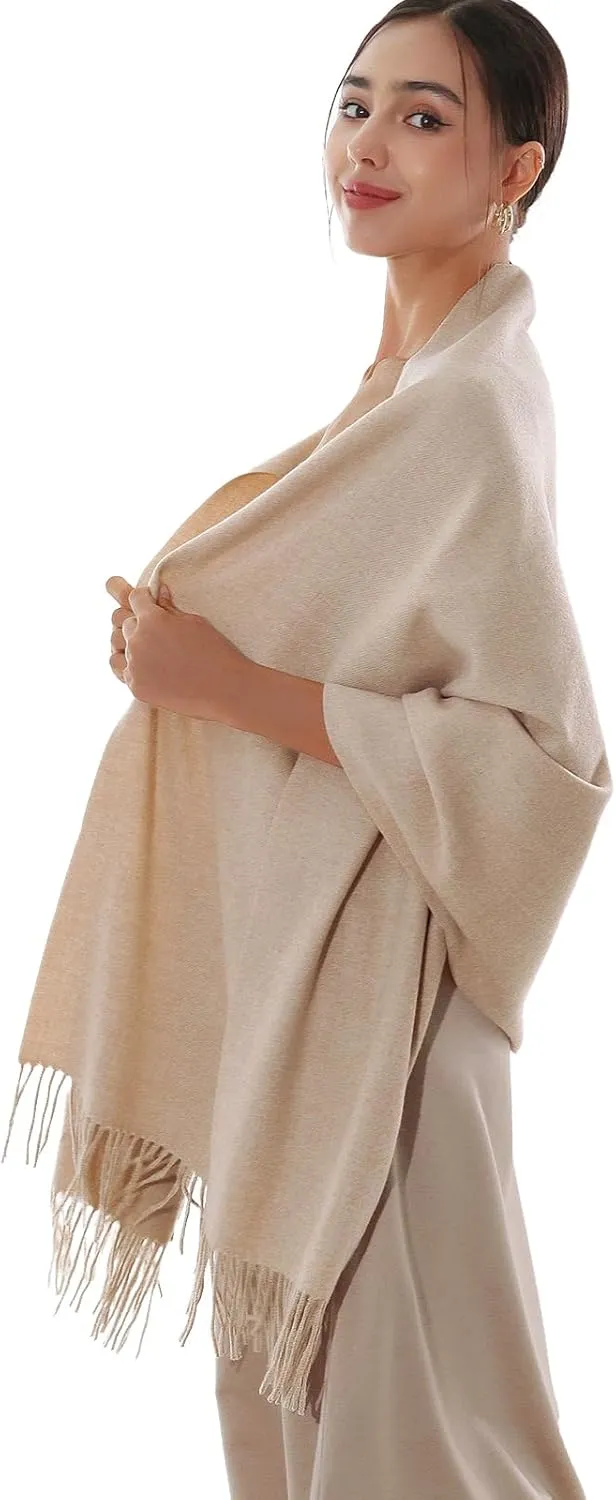 RIIQIICHY Winter Scarfs for Women Pashmina Shawls Wraps for Evening Dresses Large Warm Soft Scarves
