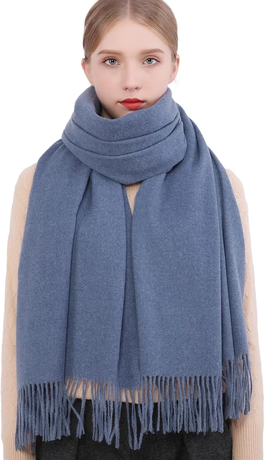RIIQIICHY Winter Scarfs for Women Pashmina Shawls Wraps for Evening Dresses Large Warm Soft Scarves