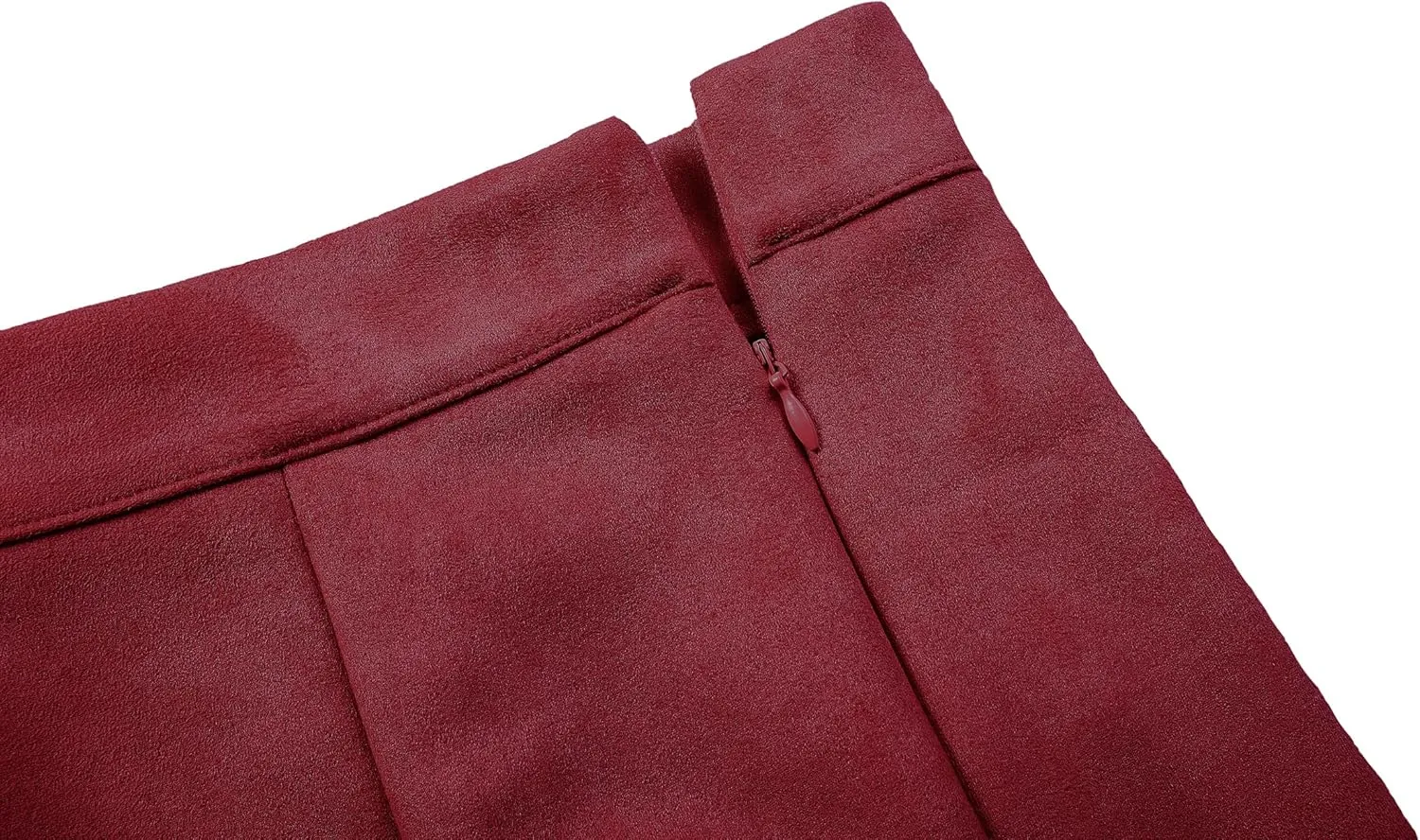 Sheface Women's Faux Suede Wrap Hip Short Skirt High Waist Zipper Side Split A-Line Mini Bodycon Skirt