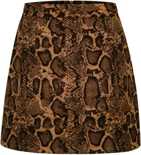 Sheface Women's Faux Suede Wrap Hip Short Skirt High Waist Zipper Side Split A-Line Mini Bodycon Skirt