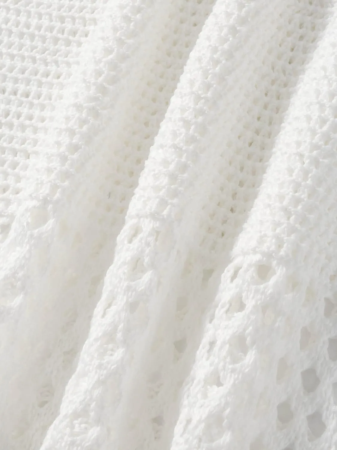 Sunloudy Women 2Pcs Crochet Knit Skirt Set Tube Crop Top   High Waist Bodycon Skirt Cover Up Beachwear