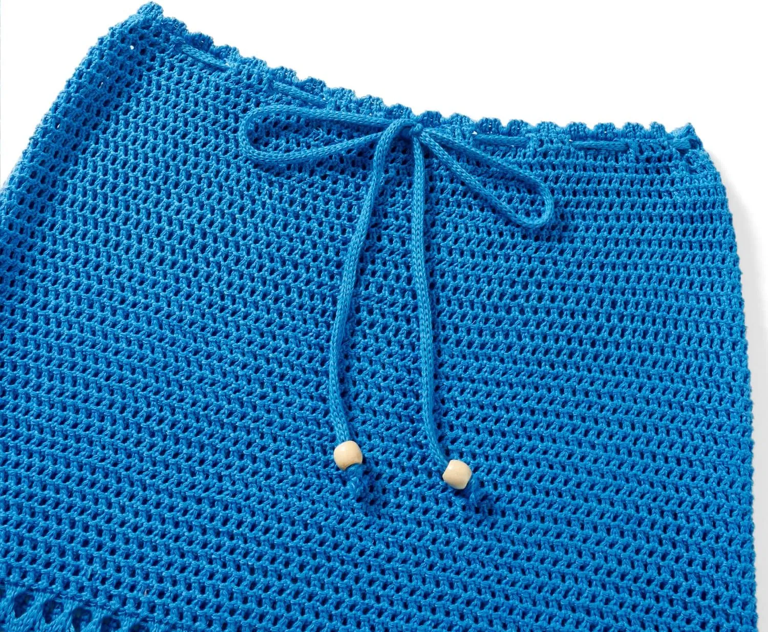 Sunloudy Women 2Pcs Crochet Knit Skirt Set Tube Crop Top   High Waist Bodycon Skirt Cover Up Beachwear