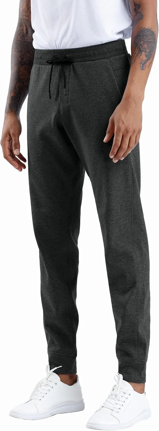 THE GYM PEOPLE Mens' Fleece Joggers Pants with Deep Pockets in Loose-fit Style