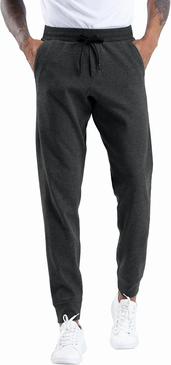 THE GYM PEOPLE Mens' Fleece Joggers Pants with Deep Pockets in Loose-fit Style