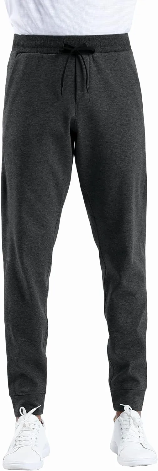 THE GYM PEOPLE Mens' Fleece Joggers Pants with Deep Pockets in Loose-fit Style