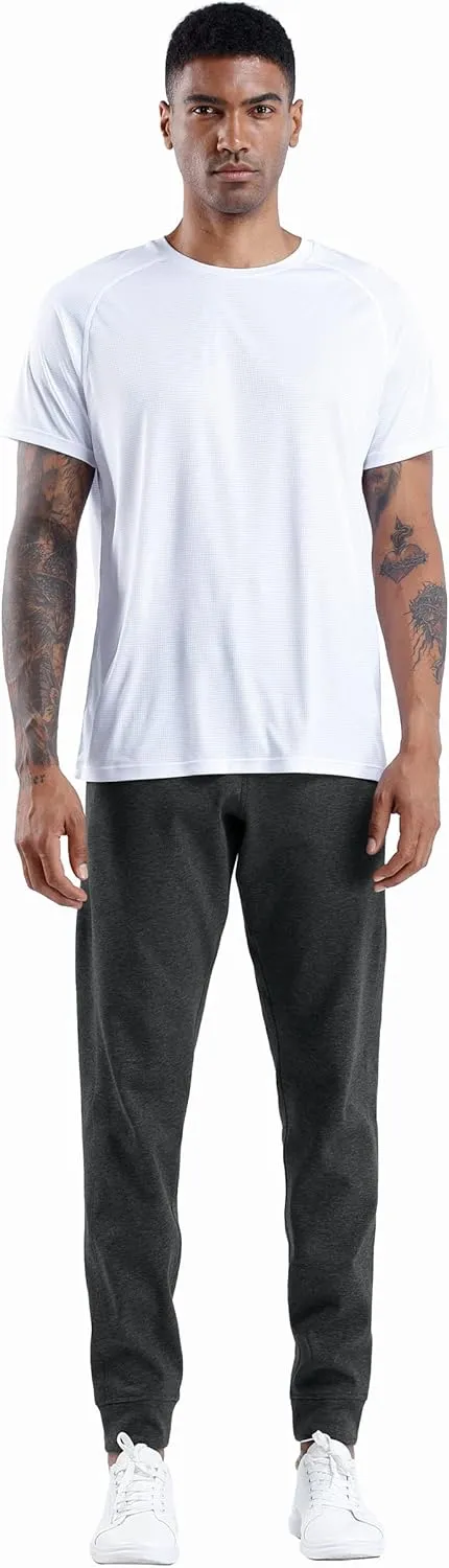 THE GYM PEOPLE Mens' Fleece Joggers Pants with Deep Pockets in Loose-fit Style