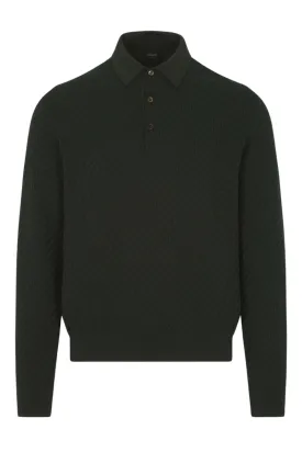 Trama Weave Polo Sweater