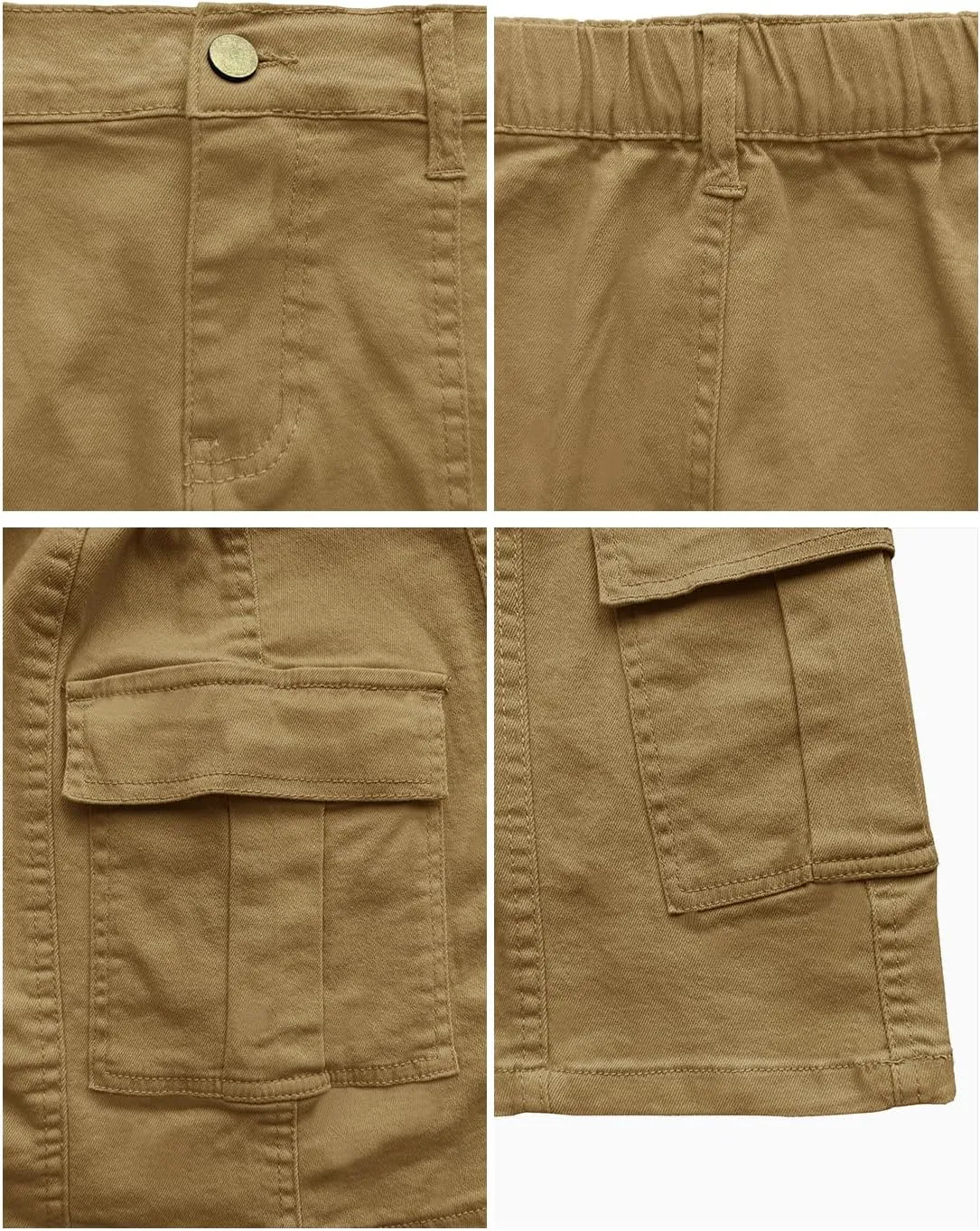 Womens Cargo Mini Skirt Y2k Bodycon Button Stretchy Low Waist Solid Sexy Short Skirts for Women with Flap Pocket