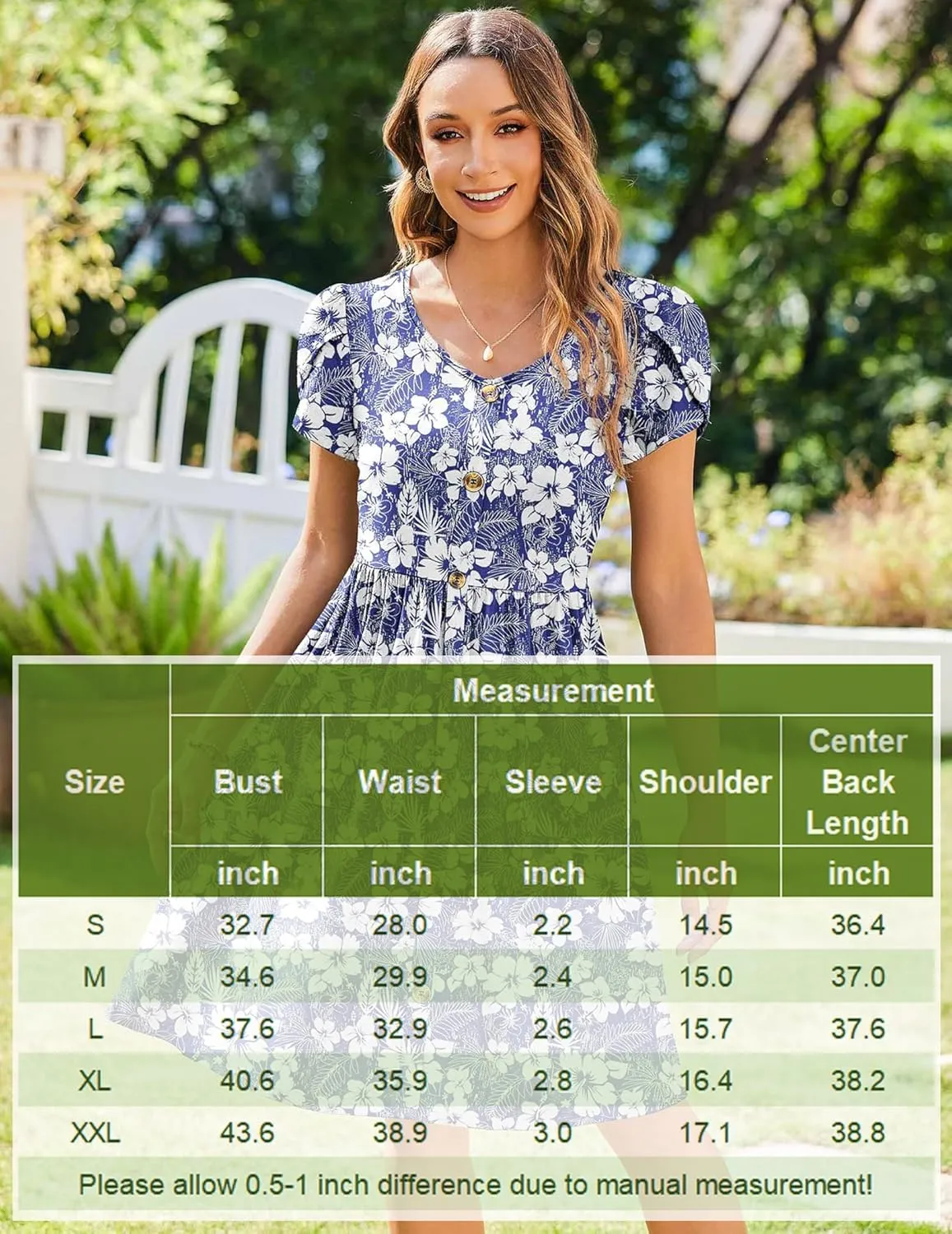 Zeagoo Womens Summer Dress Mini Petal Short Sleeve Dresses Pleated Button Down V Neck Floral Beach Swing Vacation Dress 2025